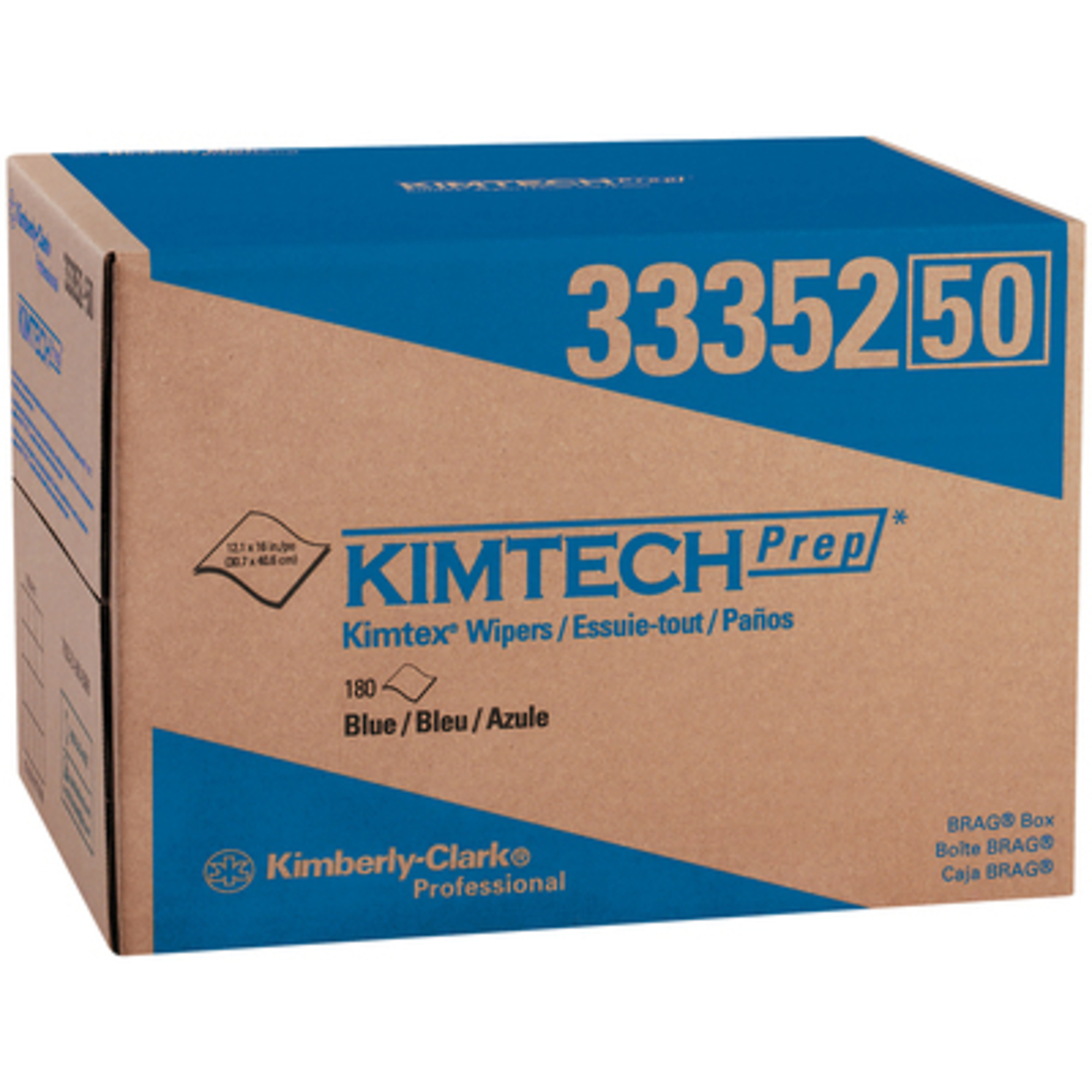 Stock Packaging Kimtech Prep Dispenser Box Wipers — 12in. x 16.8in., Blue, Model# KW136